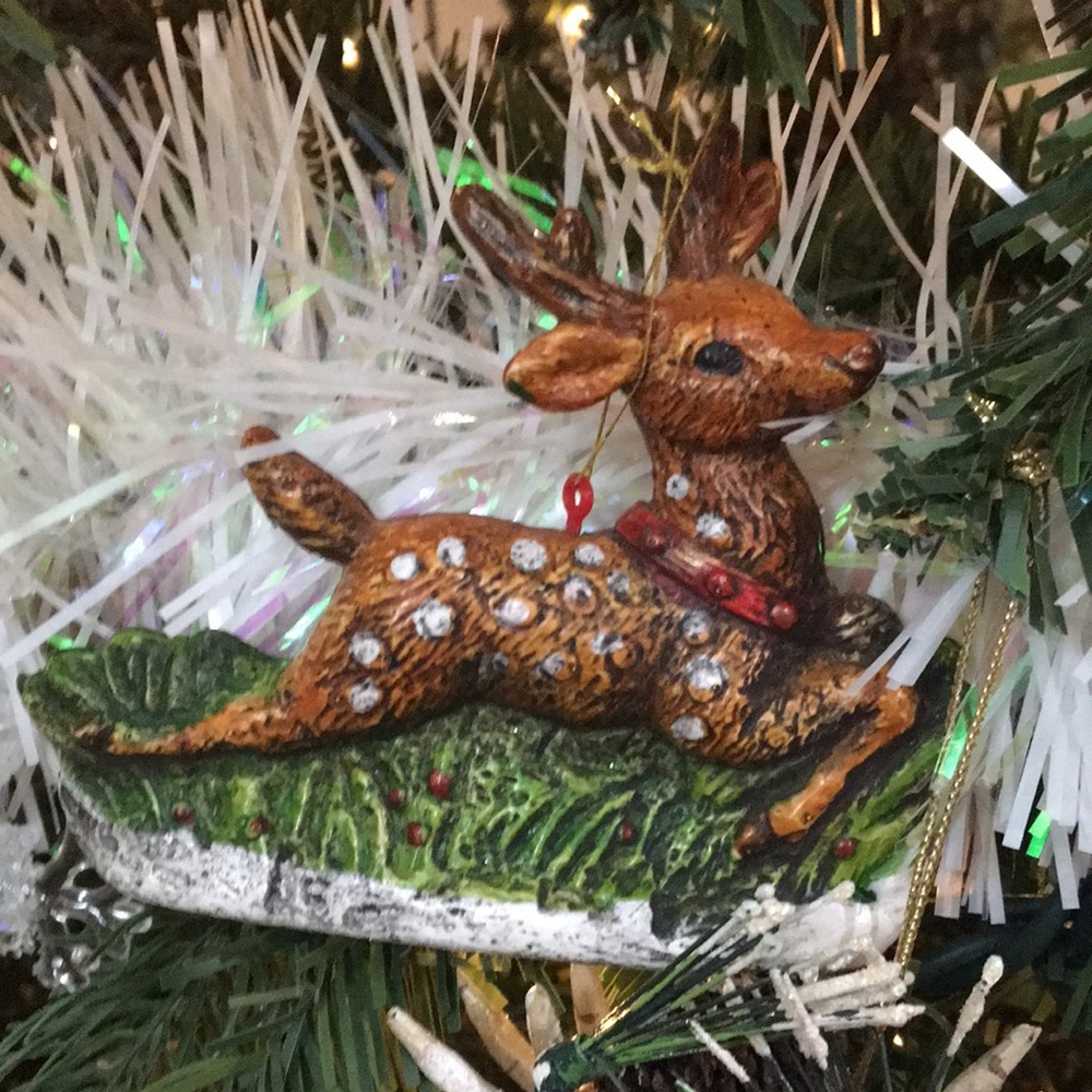 Festive Brown Reindeer Ornament
